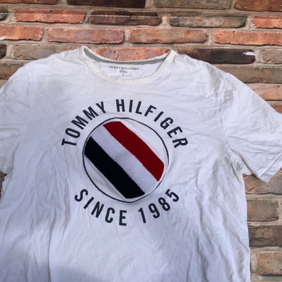 Tommy Hilfiger Mens  Collegiate crew classic FIT T-SHIRT W/ Red, White and Blue - Picture 6 of 7